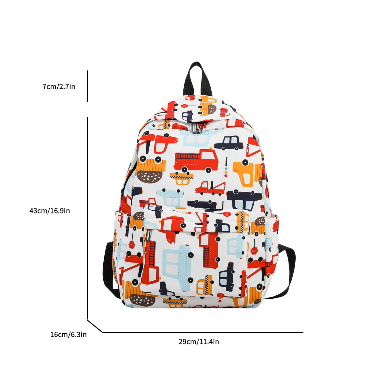 Preppy Casual Cartoon Pattern Backpack Lightweight Laptop Compartment Student School Bags Campus Commuting Backpack