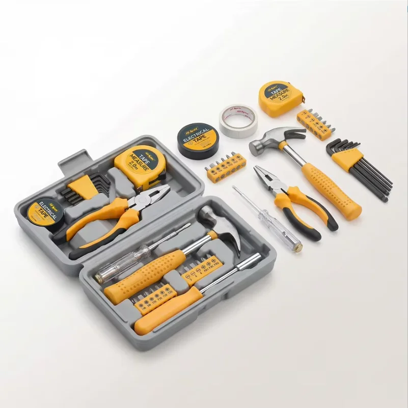 Hi-Spec 24pc Essential Home Tool Kit General Household Repair Hand Tool Set with Compact Storage Case for DIY Office Maintenance