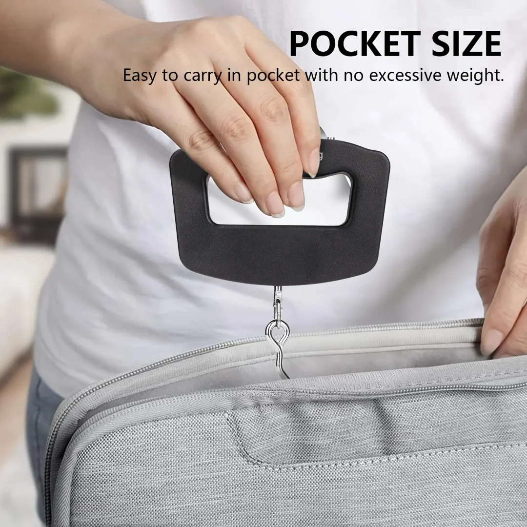 Luggage Scale, Large Handle, Electronic Luggage Scale, High Precision Carrying, 110lbs/50kg, Hook Rotates 360°, Travel Airport Checked Luggage Baggage, Avoid Extra Charges for Your Over Weight