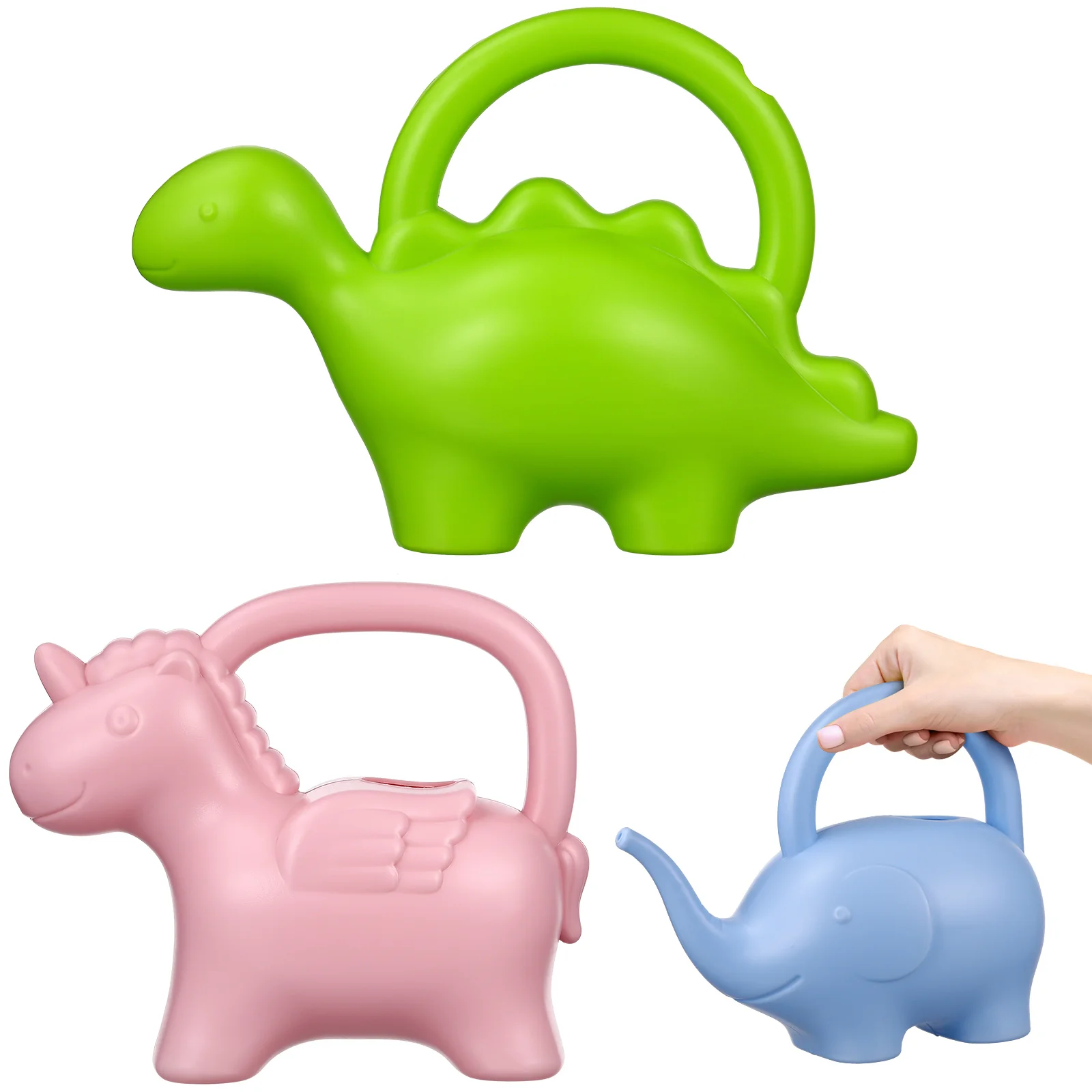 

3 Pcs Watering Can Animal Shaped Kids Bath Toy Gardening Tool Kettle Household Pot Plants Jug