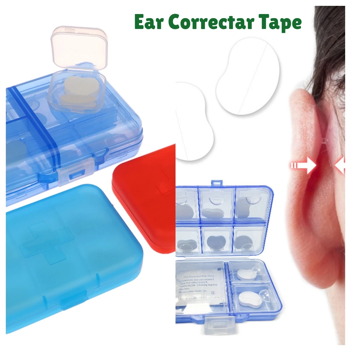 2/4/6/8Pcs Ear Correctar Tape Ear Correctar Fixer Cosmetic Ear Stickers Like Elf Ears Stretched Ears Ear Correctar Tool