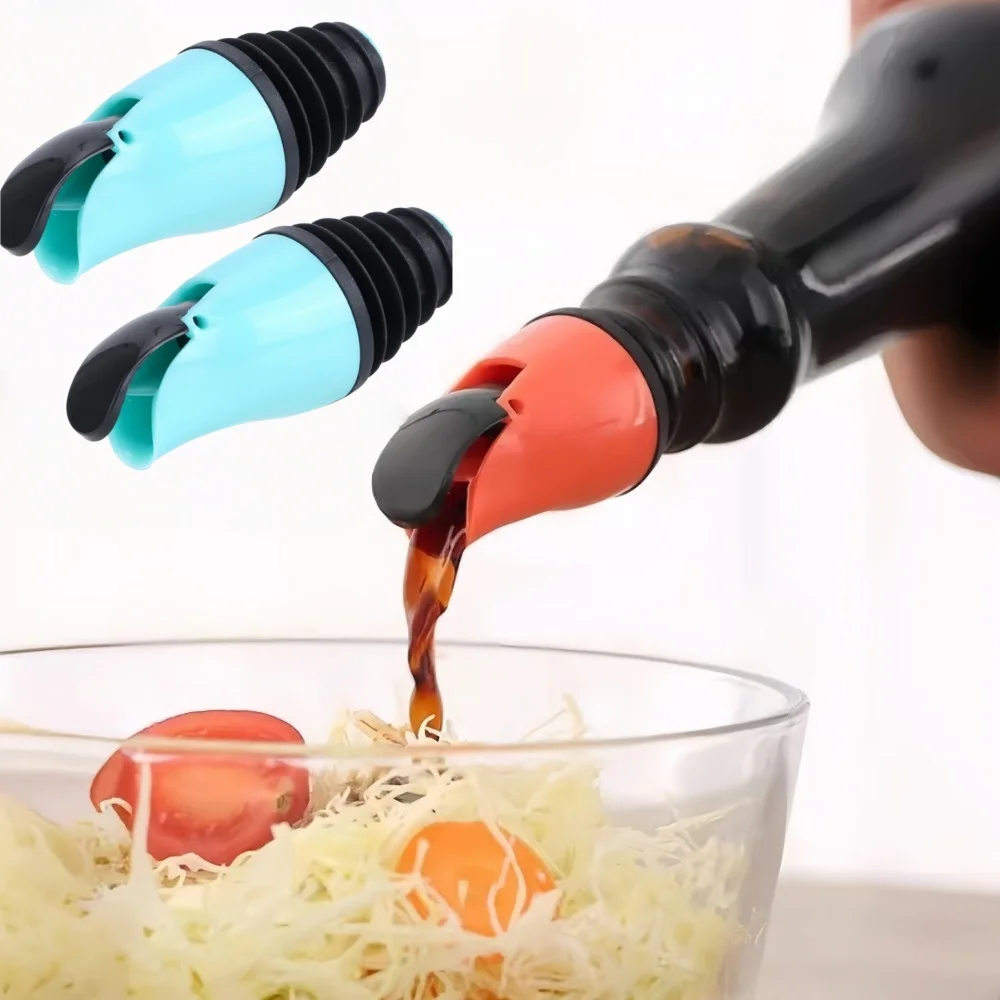 Olivenöl-Spender, Auslaufstopper, Silikon-Ausgießer, Auslaufstopper für Wein, Sojasauce, Essigflaschen, Küche, Gerät mit umgekehrtem Durchfluss