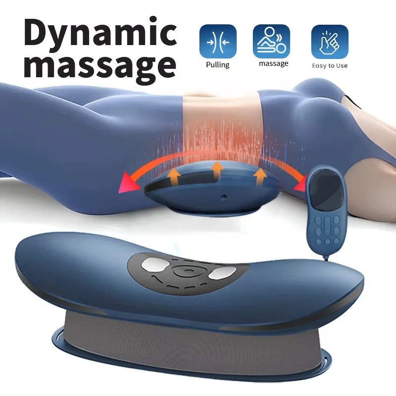 Electric Lumbar Massager with Heat & Vibration Ergonomic Design for Home Office Gift Back Massager Office Relaxation Tool Modern