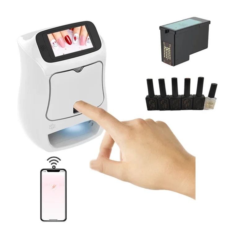 

Automatic 3D Nail Art Printer DIY Finger Nail Printer Wifi Portable Nail Painter For Salon Use