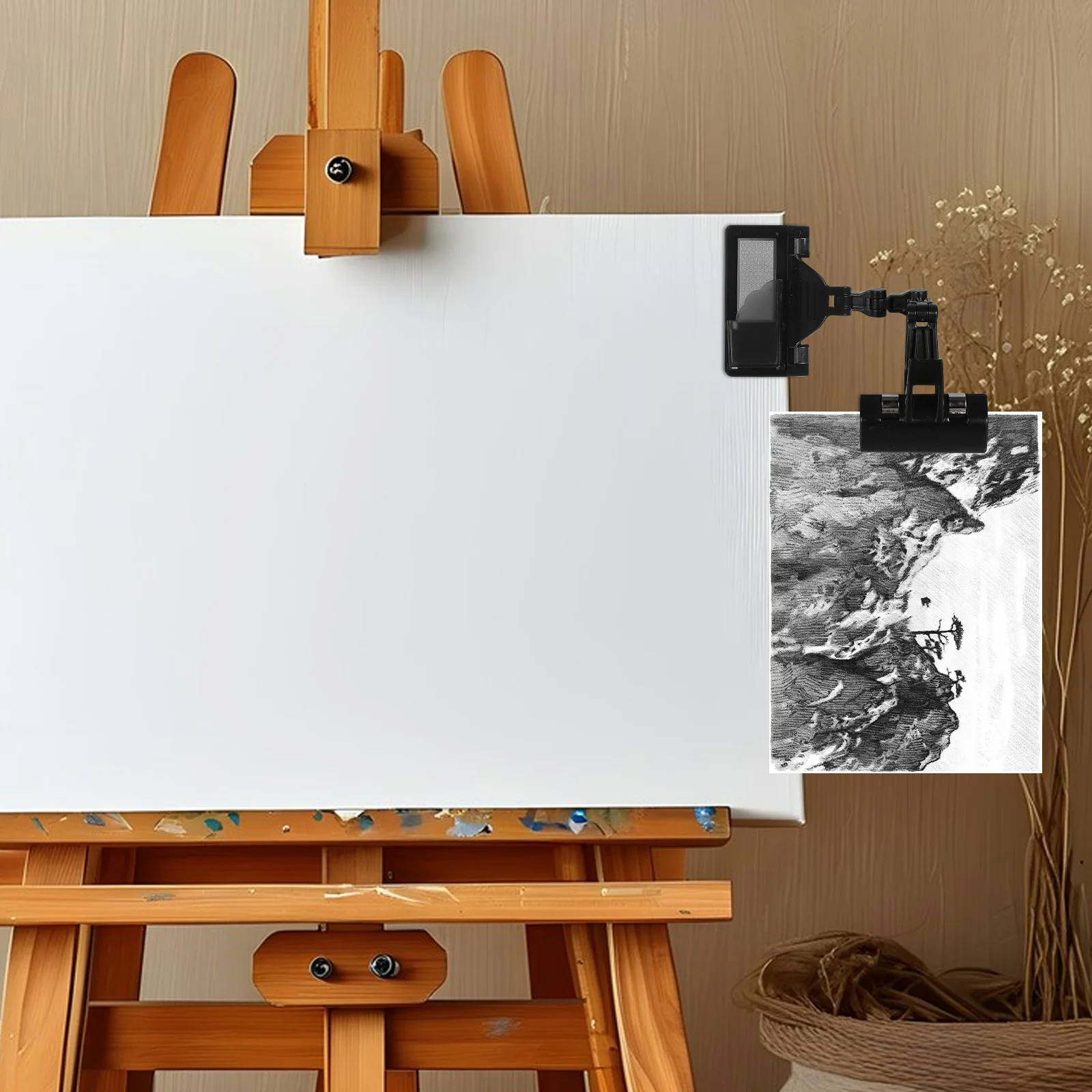 مبراة رسم فنية بمشبك، مؤشر قلم رصاص بلاستيكي، مشبك لوحة رسم متين، رسم مبراة نقطة قلم رصاص دقيقة #1