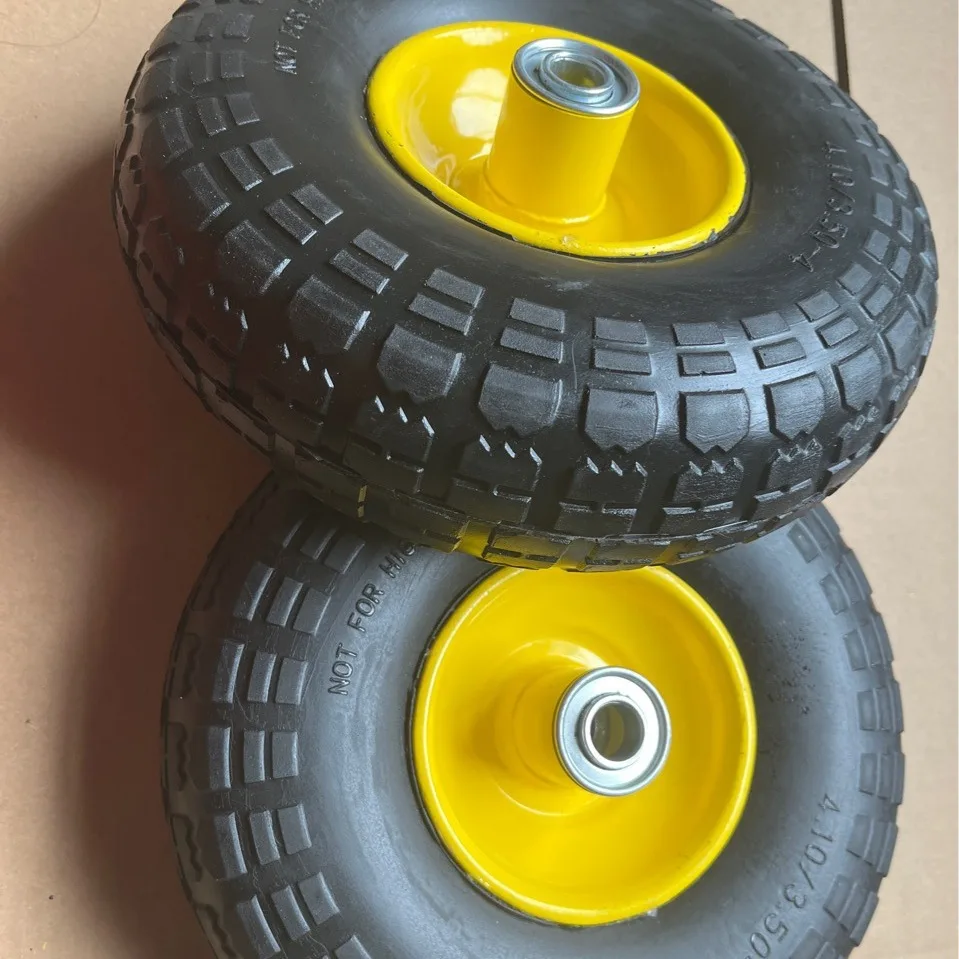 10 inch 3.50-4 polyurethane foam wheels, trailer wheels, tool wheels