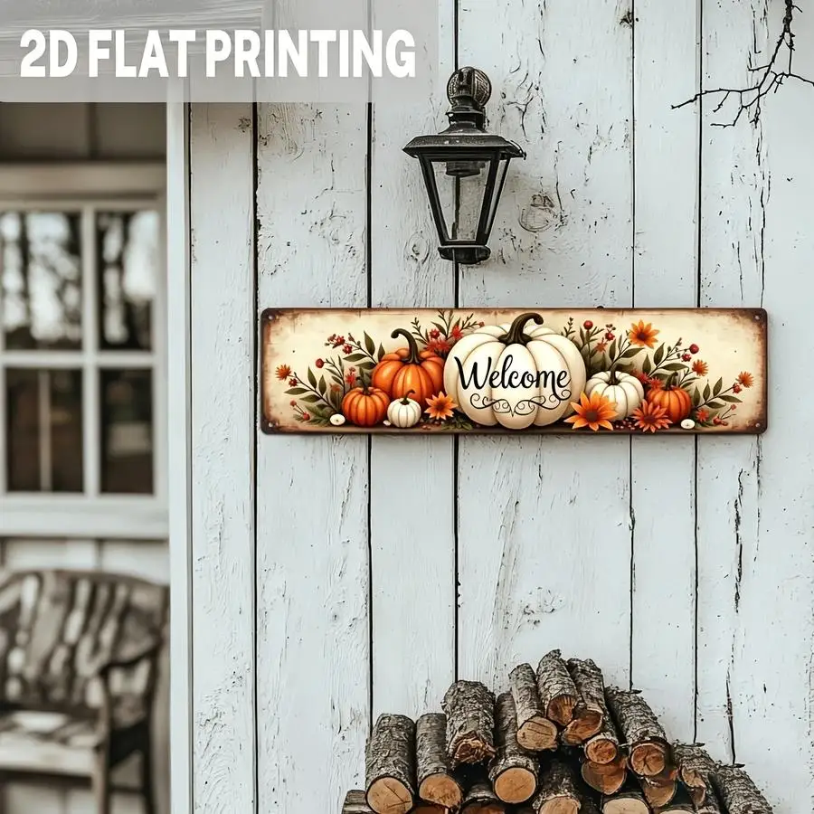 1/5/10/20/50/100pcs 2D Flat, Large Rustic Farmhouse Wall Panel - Vintage Autumn Harvest Decor with Wood Frame Suitable for Fall