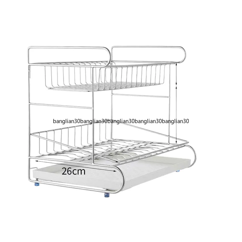 304ステンレス鋼多機能三層香水化粧品カウンター収納整理ラック