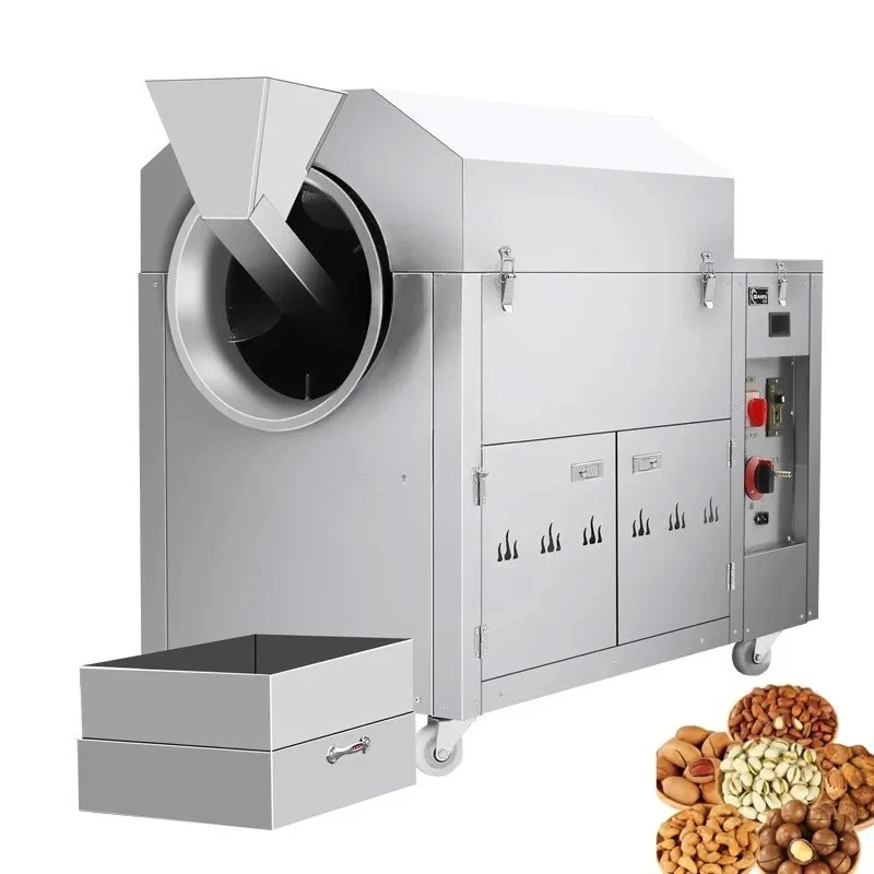 Factory Price 12.5KG/Batch Cocoa Bean Peanut Seeds Sesame Roaster Machine Nuts Processing Roasting Machine for Business