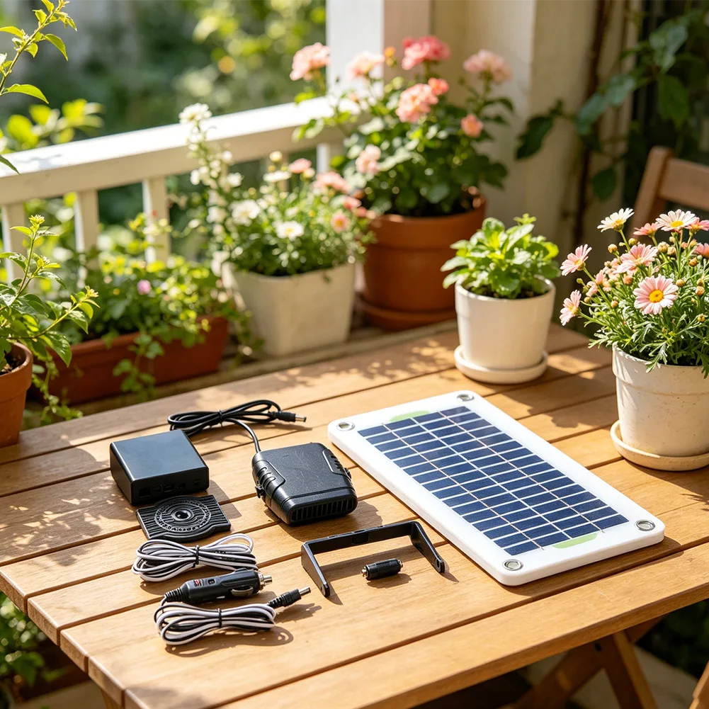 

30W 12V Portable Solar Fan Heater For Car Camping Outdoor Vehicle Warm Air Blower Renewable Energy Heating Solution