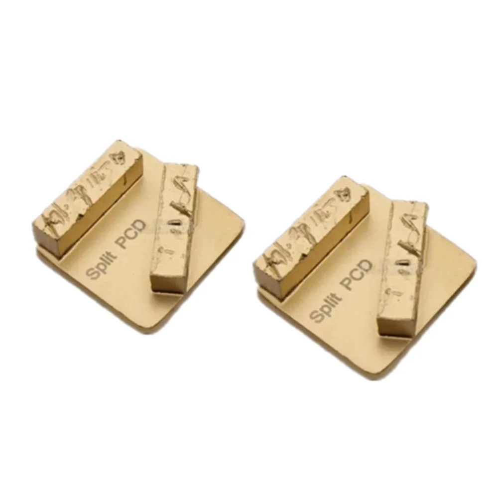9 zapatos de molienda de diamante Redi Lock PCD con segmentos divididos dobles para eliminación de recubrimiento en amoladoras de suelo