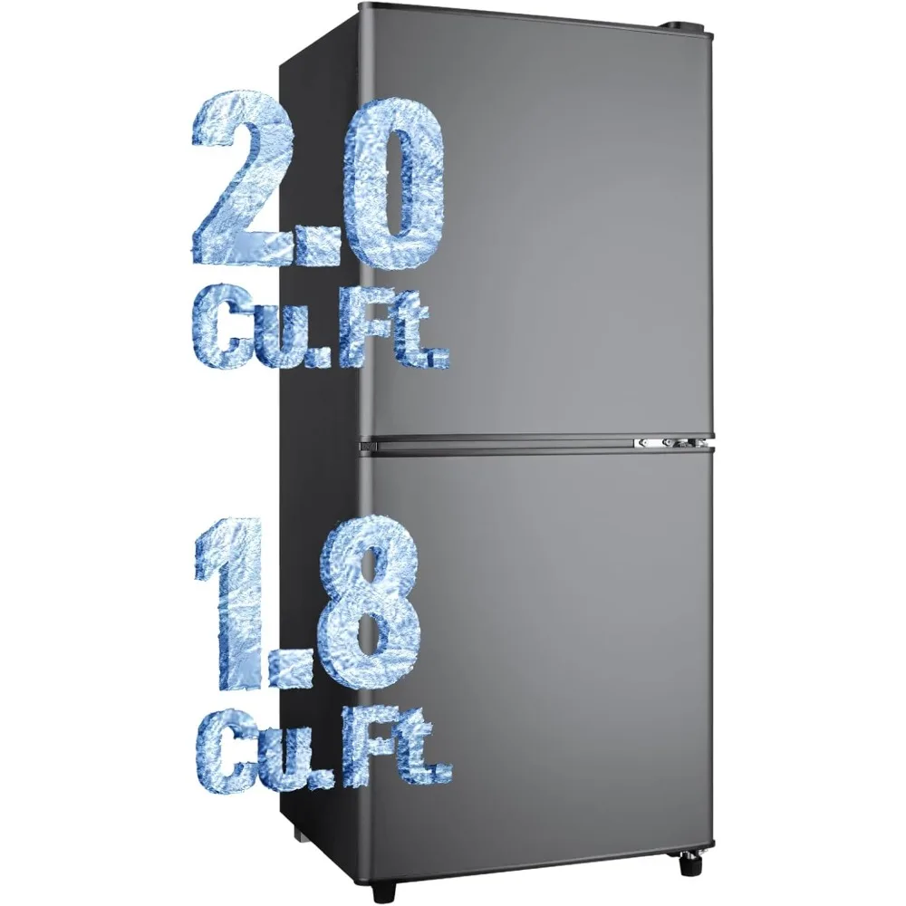 

3.8 Cu.Ft Mini Fridge with Bottom Freezer, 2 Door Small Refrigerator with Freezer, Fridge with 7 Adjustable Temperature Settings