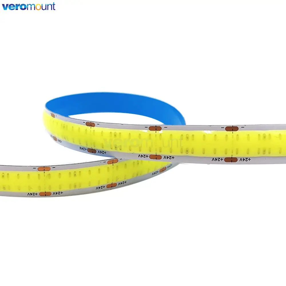 5m Double Row Flexible COB LED Strip DC 12V 24V 624LEDs/m 616LEDs/m LED Tape Light High Brightness 3000K 4000K 6000K 12mm PCB