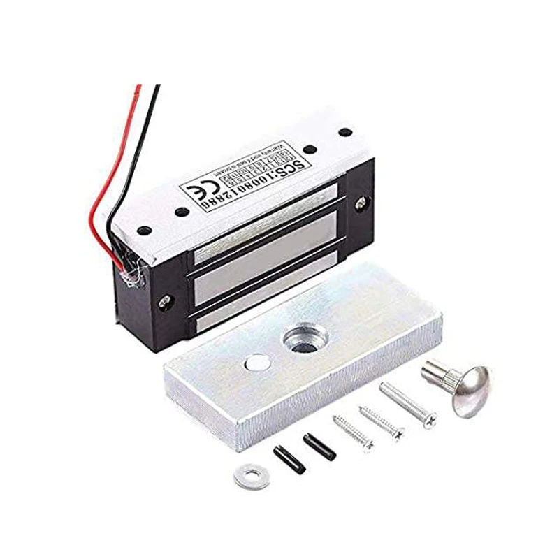 Access Control System Magnetic Door Lock 60kg 120lbs Single Door Magnetic Lock with Remote Control Kit System for Glass Doors
