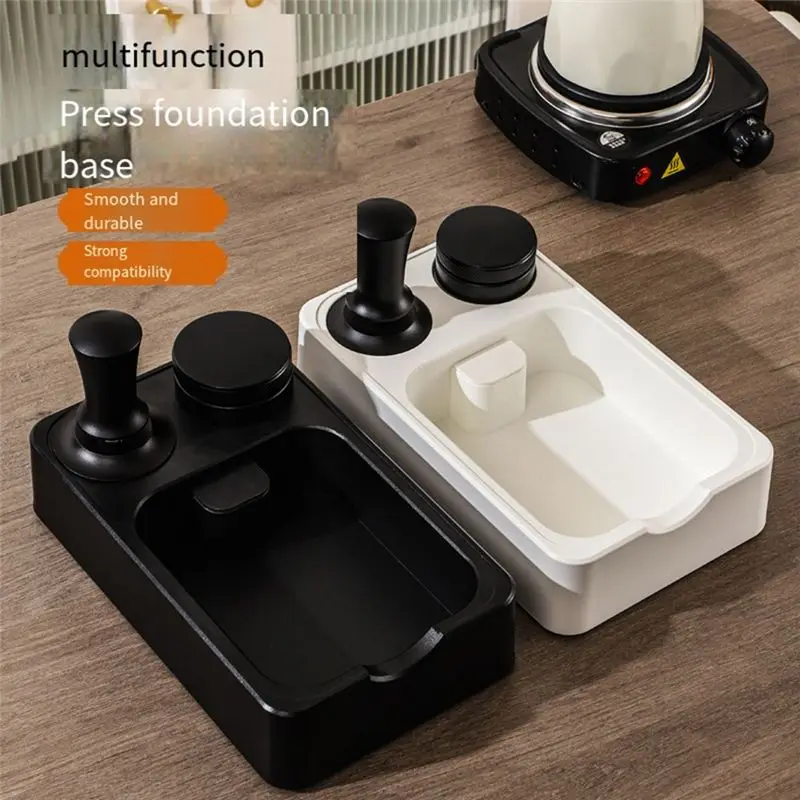 ABRW-Household White Coffee Tamper And Knocking Box Storage Set For Italian Espresso Making