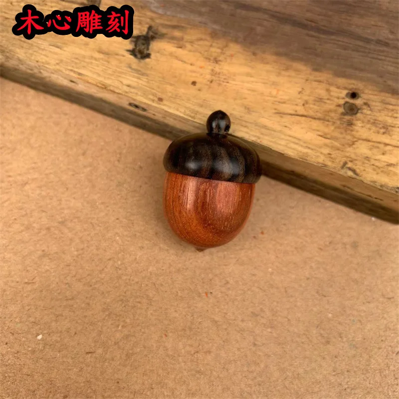 

10PCS Mini Ornament Wooden Detachable Pine Nut Hazelnut Diy Accessories Pendant Keychain Customized