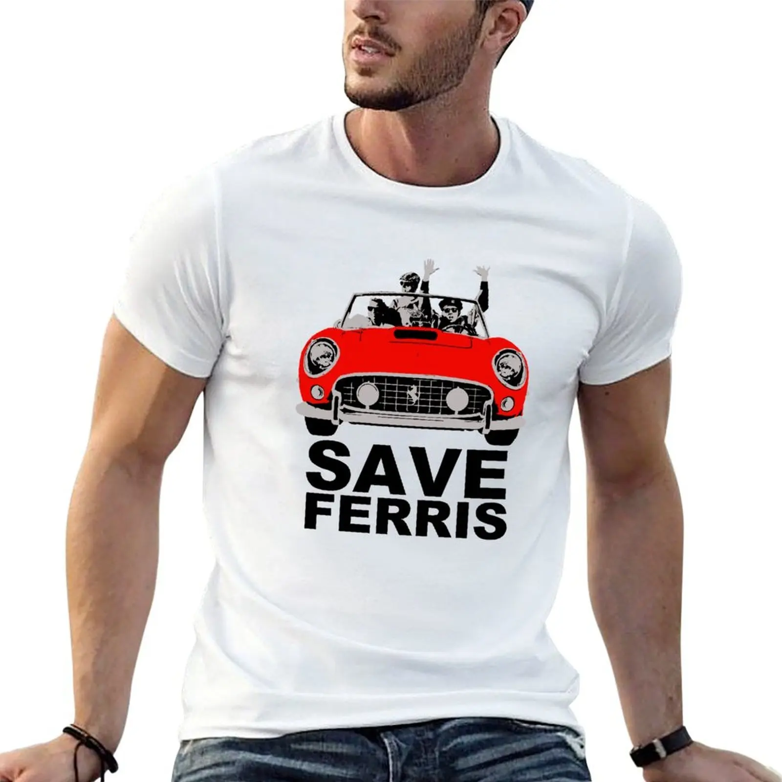Save Ferris T-Shirt vintage clothes shirts graphic mens t shirts top quality