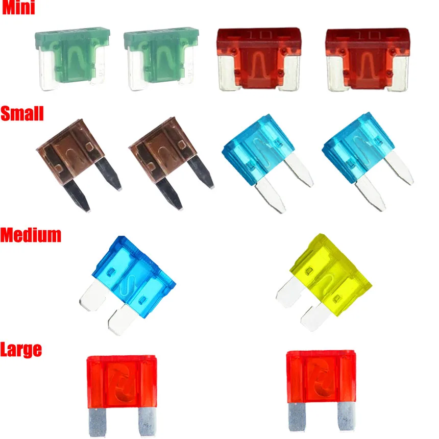 

15A 20A 25A 30A 35A 2P 2Pins Alloy Small Size Insurance Plug In Insert Xenon Light Truck Boat Automotive Car Blade Fuse Link