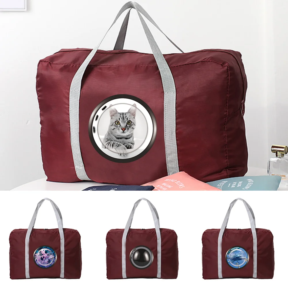 

Window Pattern Printing Large-capacity Portable Travel Bag Unisex Travel Accessories Foldable Portable Storage Bag