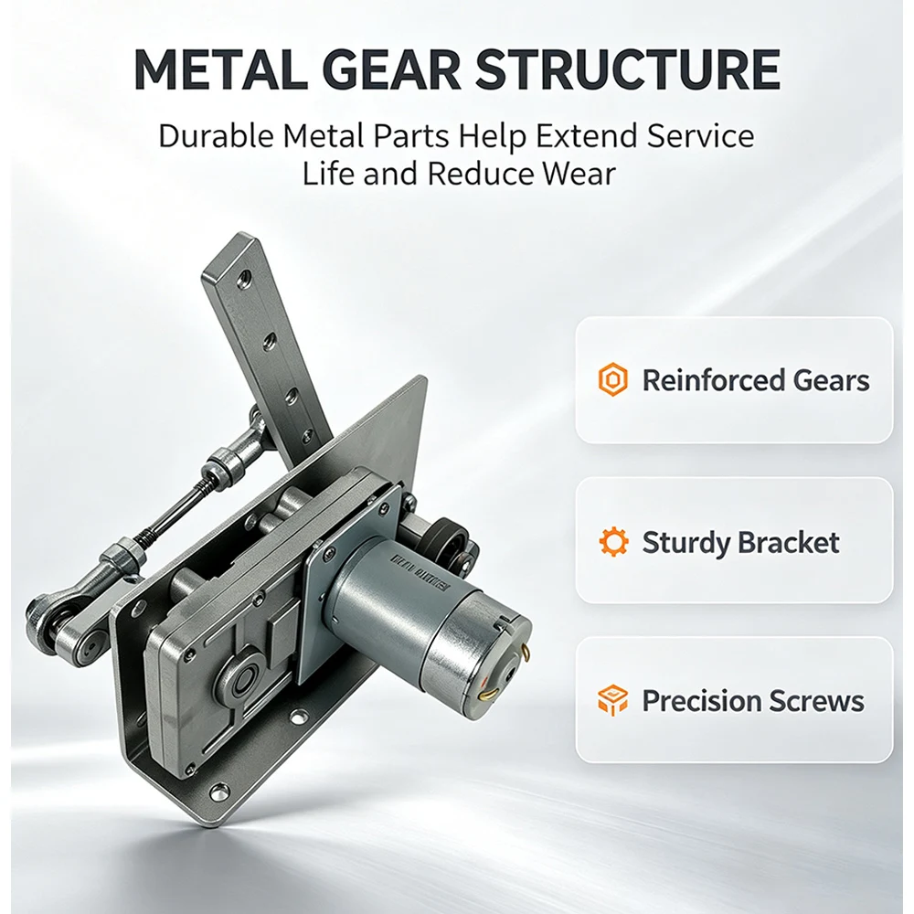 DC Reciprocating Swing Motor Kit, High‑Torque Metal Gear Reduction Motor Adjustable Oscillating Motor for DIY Automation