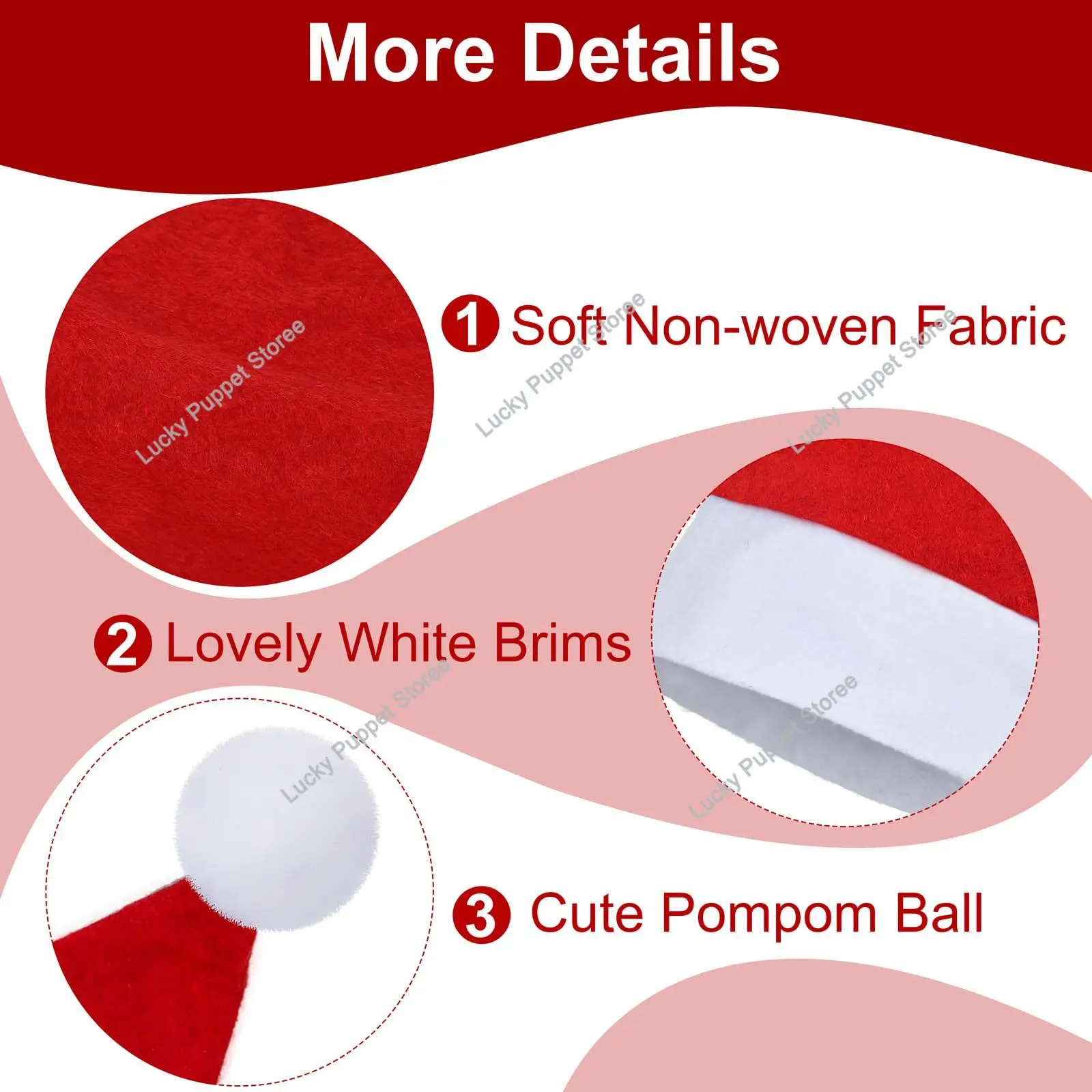 10-50 قطعة غير المنسوجة النسيج سانتا كلوز قبعات عيد الميلاد الكبار الاطفال قبعات عيد الميلاد قبعة عيد ميلاد سعيد السنة الجديدة مهرجان ديكور الحفلات