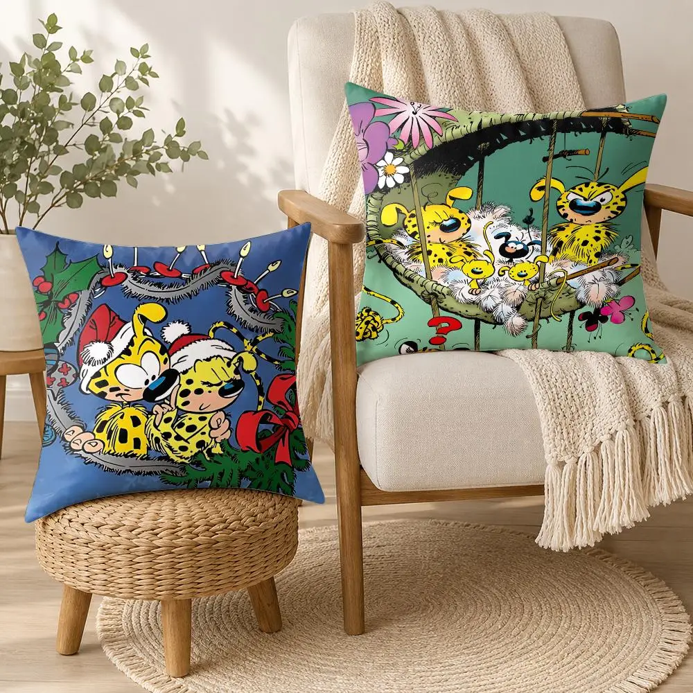 M-Marsupilami Anime Cushion Cover Square Decorative Throw Pillow 40x40cm For Sofa Bedroom Living Room Home Decor