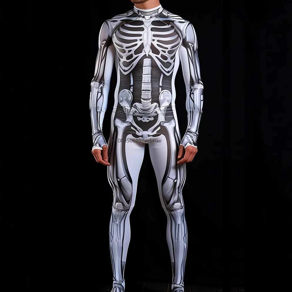 

AP Men Punk Mechanical Cosplay Jumpsuit Cool 3d Muscle Robot Role Playing Bodysuit Theme Party Performance Costume Suit