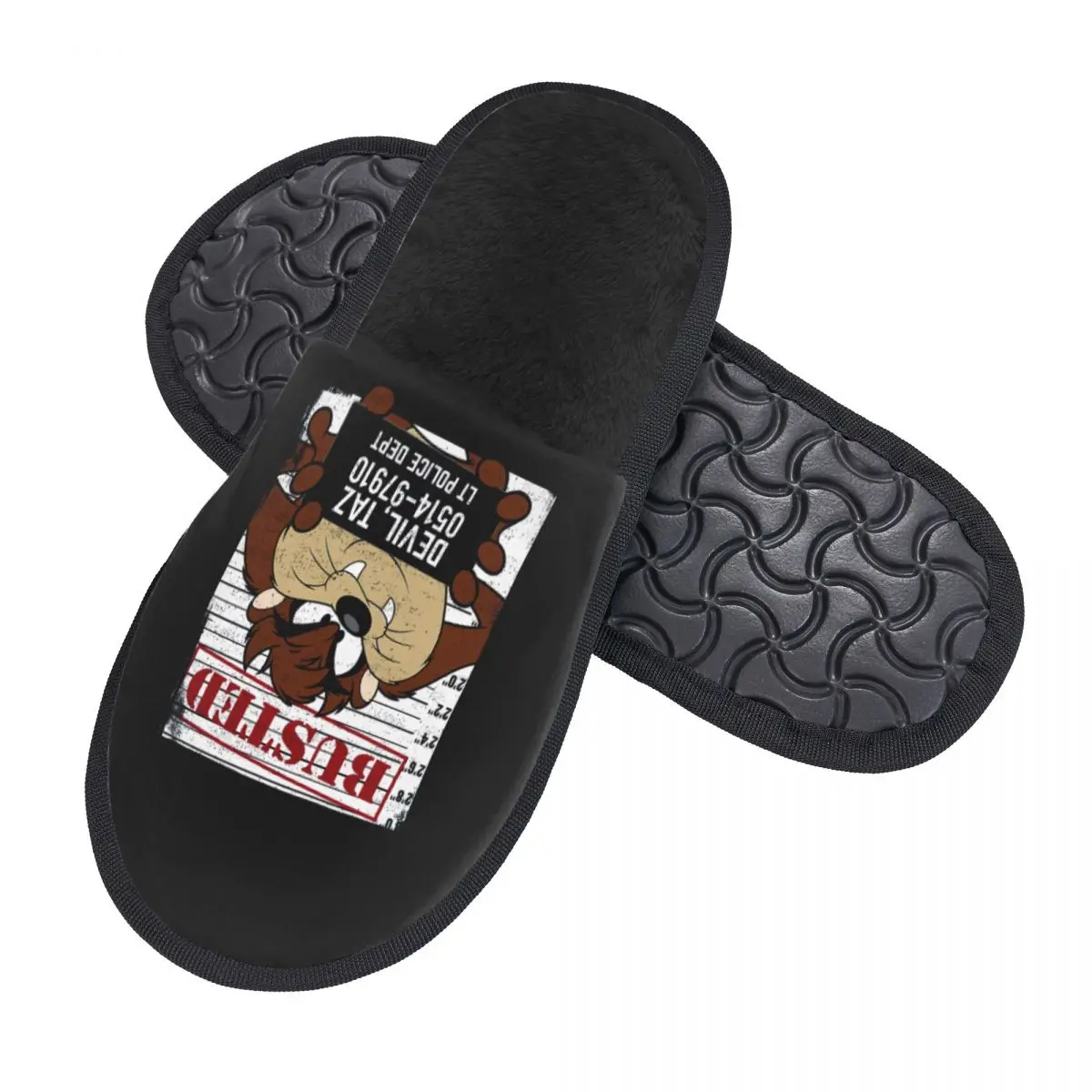 Custom Cartoon Anime Taz Tasmanian Devil House Slippers Women Cozy Memory Foam Slip On Spa Slipper Shoes