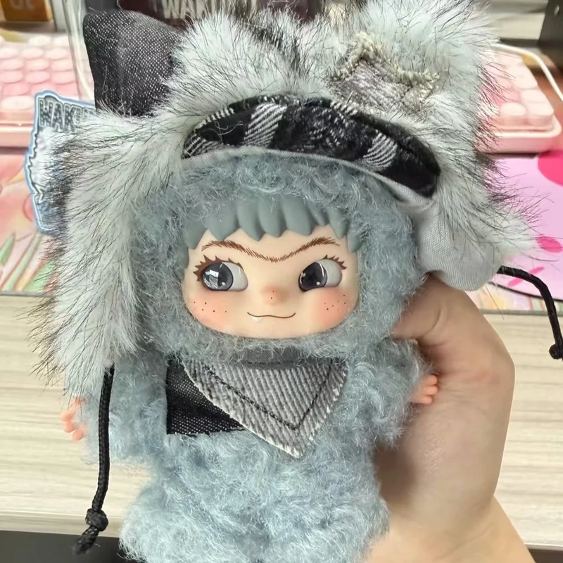 

Wakuku Pukamiao Rongrongzai Mini Fluffy Plush Bag Charm Doll Figure Trendy Play Keychain Pendant Collectible Gift For Anime Fans