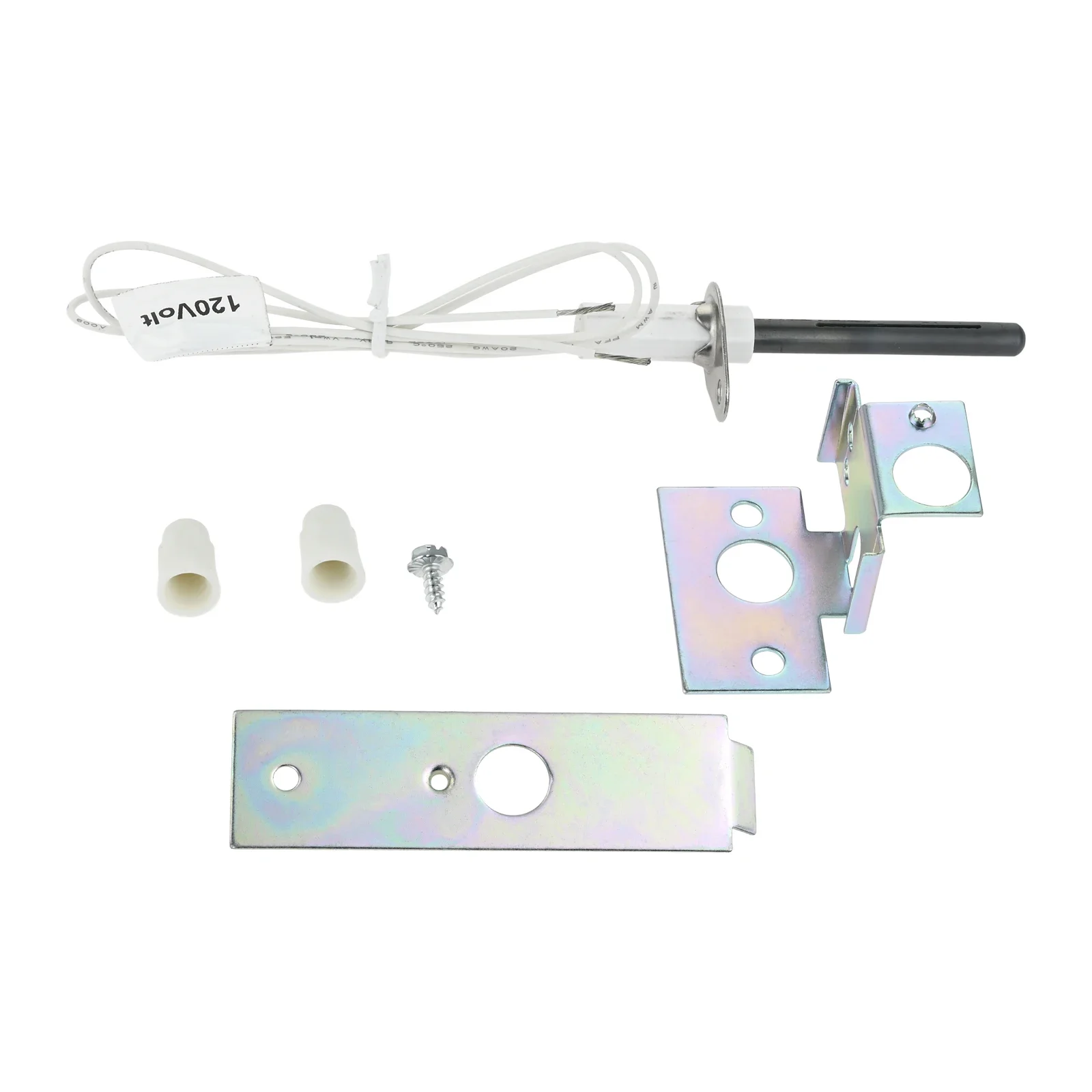 1set Universal 77570 Furnace Ignitor 120V Silicon Nitride Hot Surface Rod with Mounting Brackets for Gas Furnace Water Heaters
