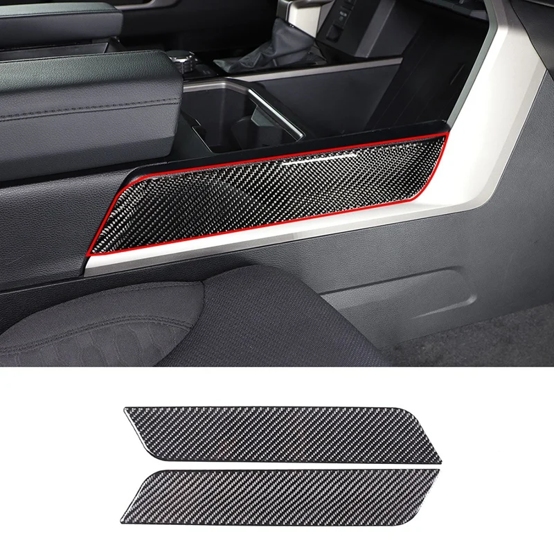 For2022-2023 Toyota Tundr Control Cup Holder Side Panel Attached Real Carbon Soft Car Decoration