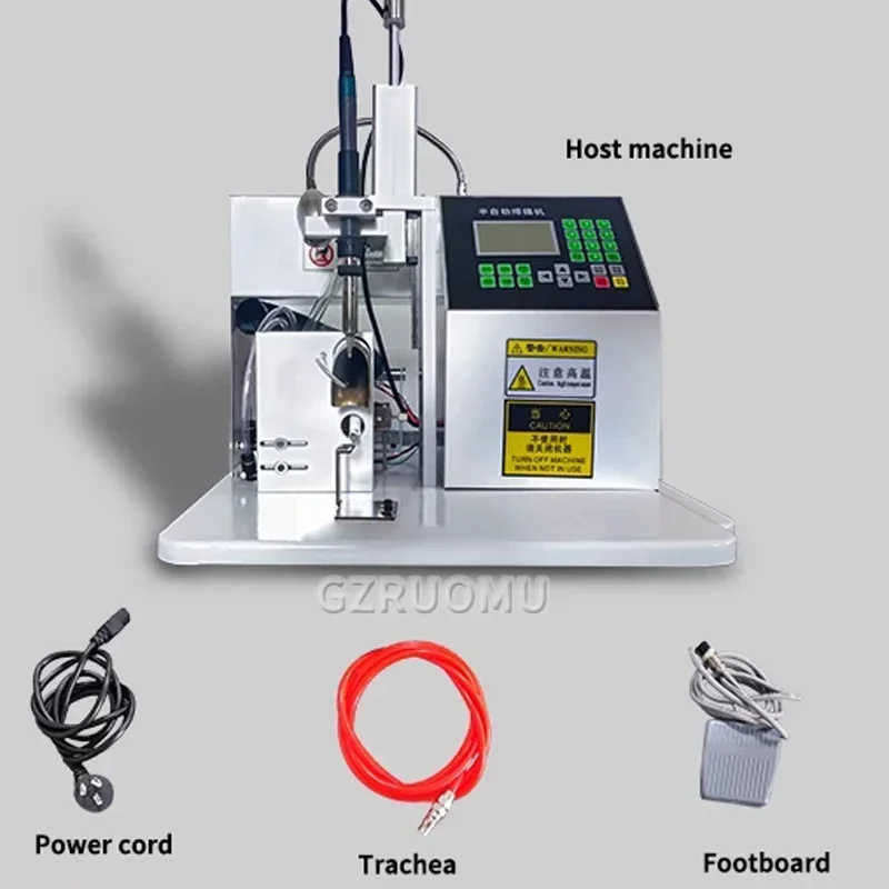 Máquina de soldadura semiautomática con pantalla LCD, soplado automático, Dispositivo de soldadura operado por pie de estaño, equipo de soldadura