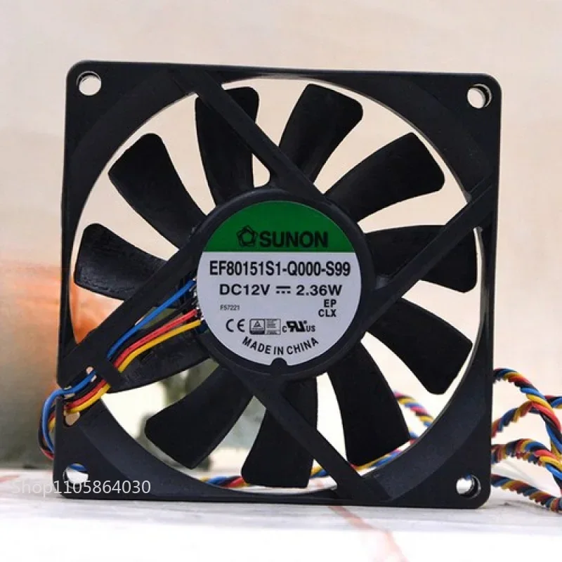 LY for SUNON EF80151S1-Q000-S99 DC12V 2.36W 8CM 4-Wire PWM Cooling Fan#XR