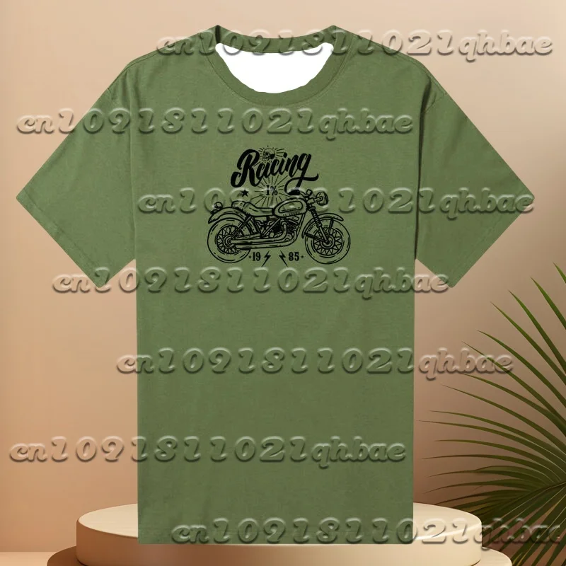 

2025 Men's And Women's Motorcycle Casual Loose Short Sleeved T-Shirt Summer Hot Selling Quick Drying Printed Short Sleeved Shirt