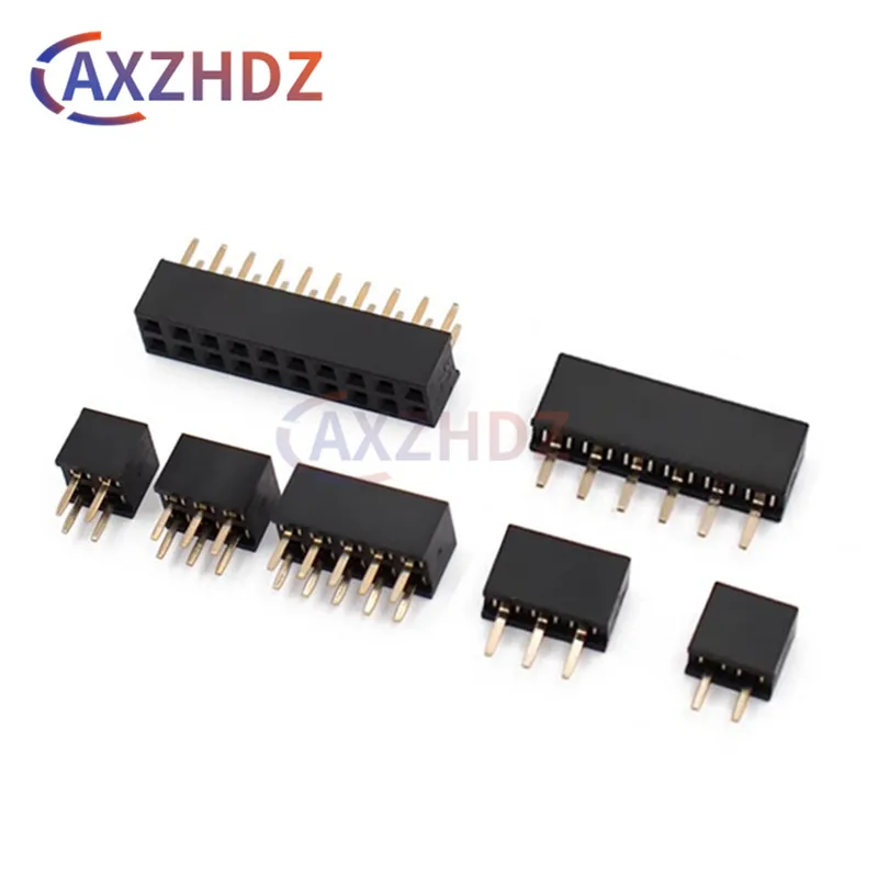 20PCS 2.0mm Pin Header 2/3/4/5/6/7/8/9/10/11/12/13/14/15/16/20/40P 2.0 Female Single Double Row Stright Pin Strip PCB Connector