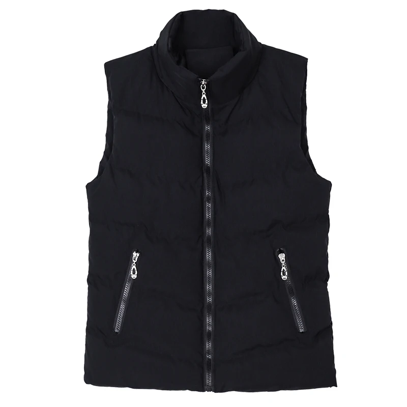 Nieuwe Herfst Winter Dik Donzen Katoenen Vest Damesmode Veelzijdige Opstaande Kraag Warm En Losse Casual Mouwloze Jas Dame