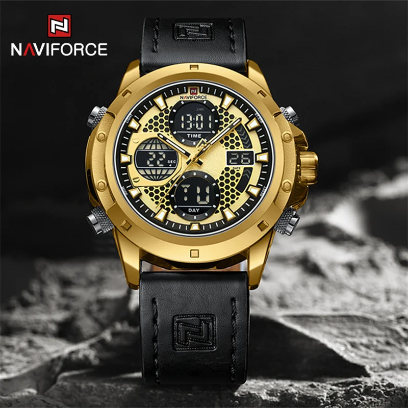 

NAVIFORCE Men Digital Watch Military Sport Waterproof Luminous Quartz Clock Male Chronograph LED Wristwatches Relogios Masculino