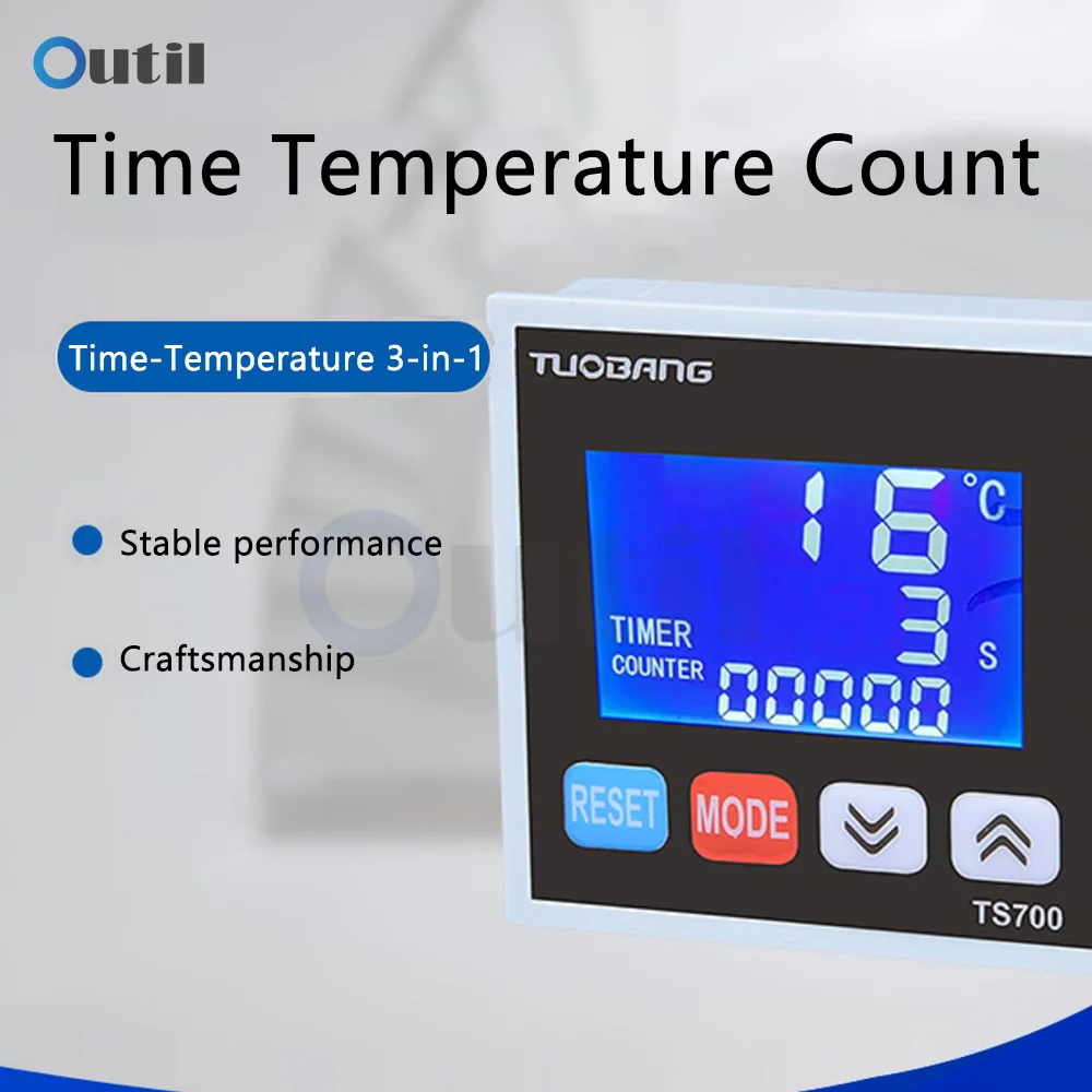 3 IN1 LED Intelligent Temperature Controller AC 220V High Temperature Controller Timer Counting Temperature Control Board TS700