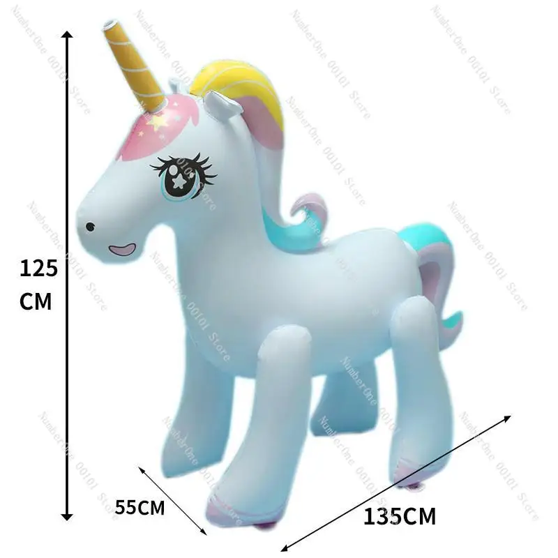 Children's water toys oversized unicorn inflatable water jet elephant family swimming pvc outdoor beach ball lawn