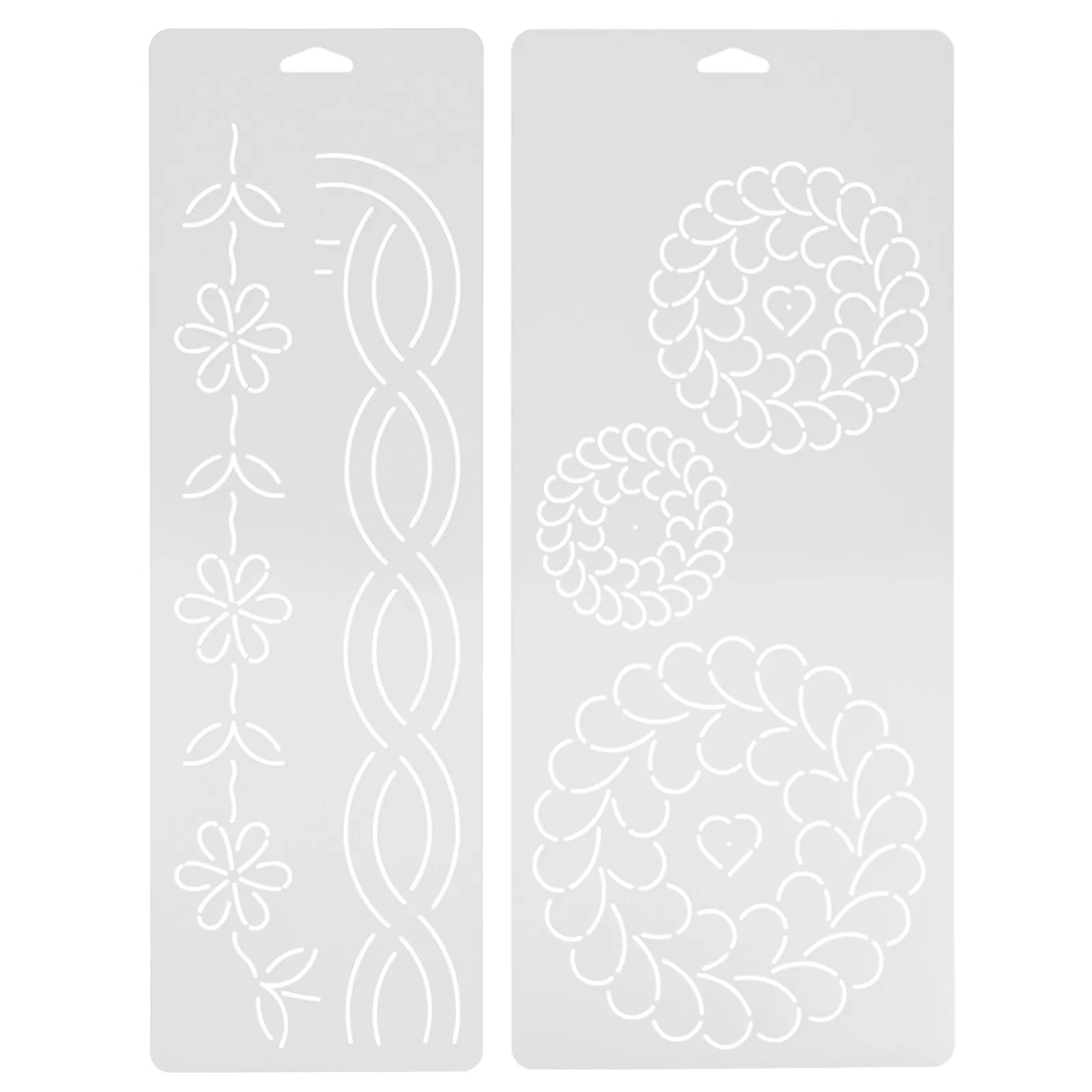 

Набор из 2 шаблонов для квилтинга и вышивки крестиком, прозрачные пластиковые линейки для пэчворка и шитья