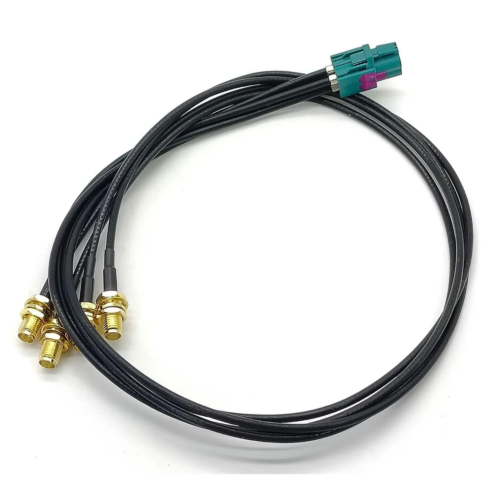Fakra Z Code Connector Cable 4 in 1 Port Mini Extension Cable to SMA 50C For Automotive Radio Camera