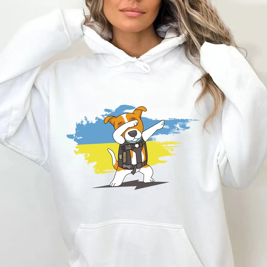 Doggy Patron Long Sleeve Cartoon Graphic Sweatshirts Harajuku Fashion Y2k Woman Hoodies Kawaii Women's Clothing