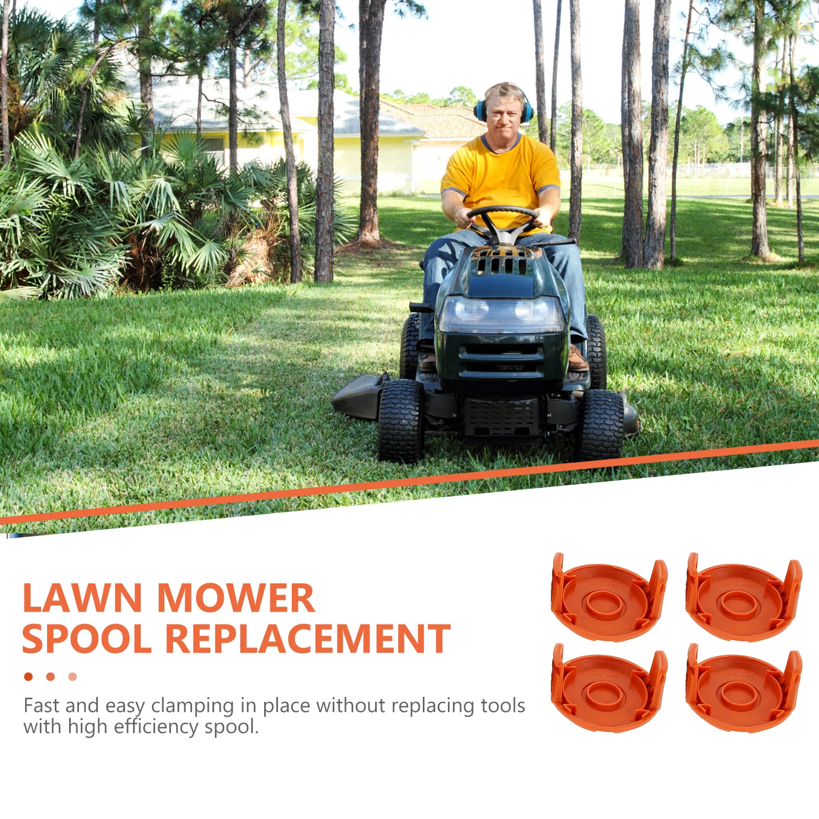 

4Pcs Trimmer Spool Cover Durable ABS Material Easy Clamping Protect Spool Accessory Wg154 Wg163 Wg180 Trimmer Accessories