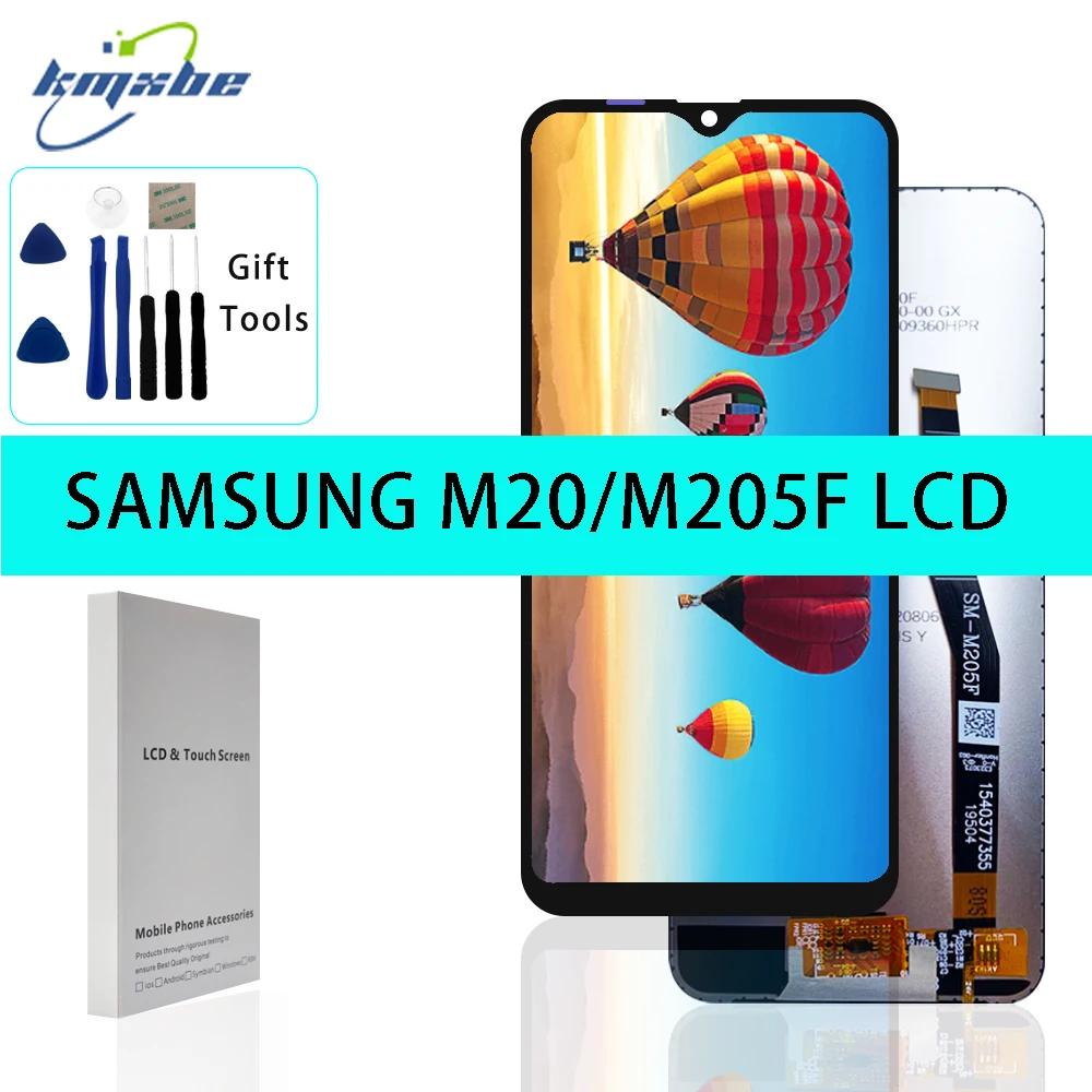 

ЖК-дисплей 6,3 дюйма для Samsung Galaxy M20 2019/M205F, сенсорный экран с дигитайзером в сборе для M20, M205G, запасные части