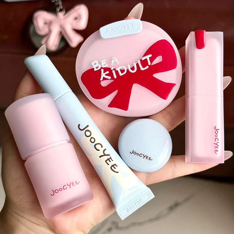 Joocyee لطيف كيد سلسلة محدودة كريستال لمعان الشفاه الصقيل متعدد الأغراض كريم أحمر الخدود اللؤلؤ تسليط الضوء على ظلال العيون مجموعة ماكياج الوجه #1