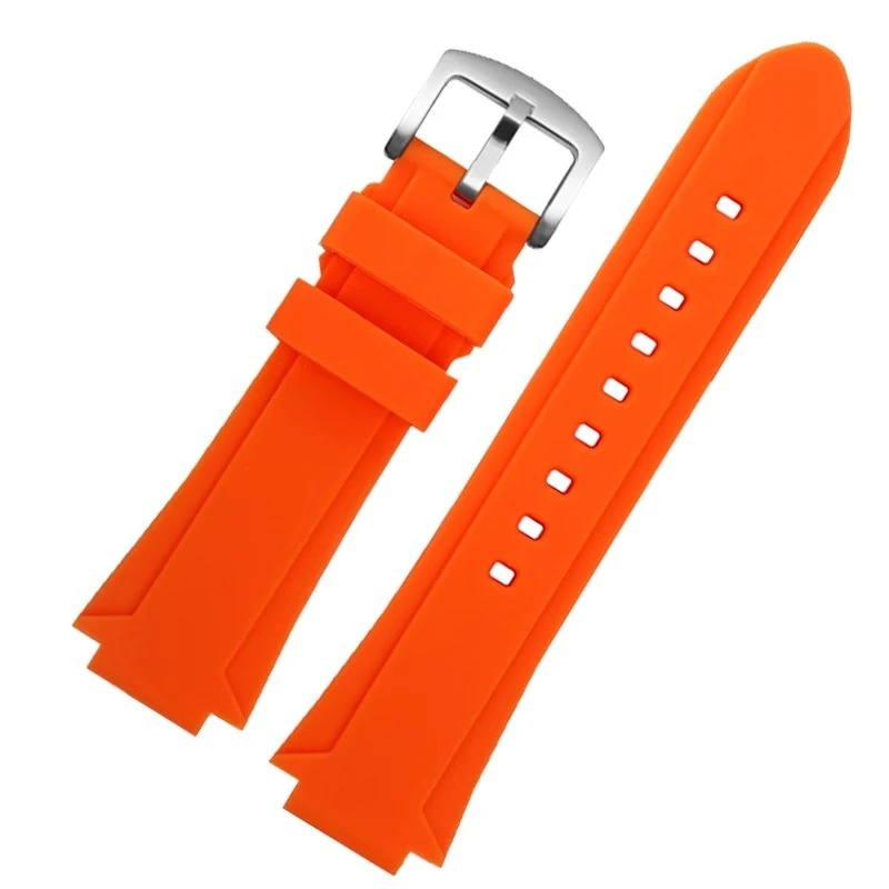 For Casio MWA-100H MWD-100H PRG-80 Series Modified Wterproof Bracelet Convex 24x20mm Silicone Men's Outdoor Sport Watch Strap