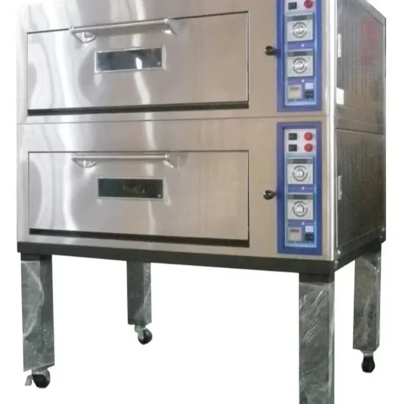 2 decks 4 trays high temperature bread oven automatic restaurant chef baking deck oven