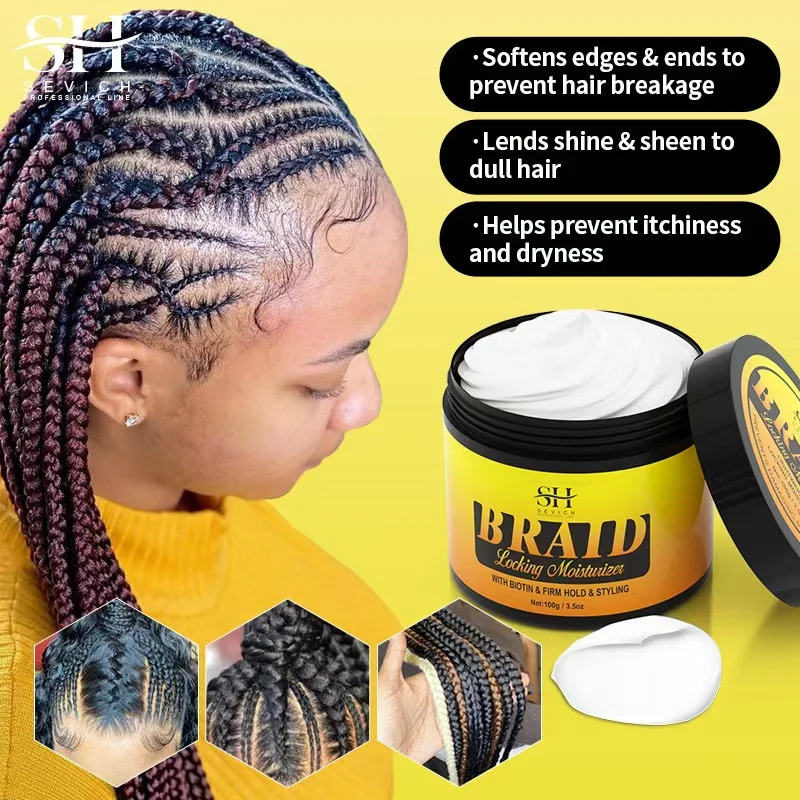 

100g Braid Locking Moisturiz Gel Braid Gel Neat Braiding Conditioning Shining Gel Locking Gel Instant Control Edge hair growth