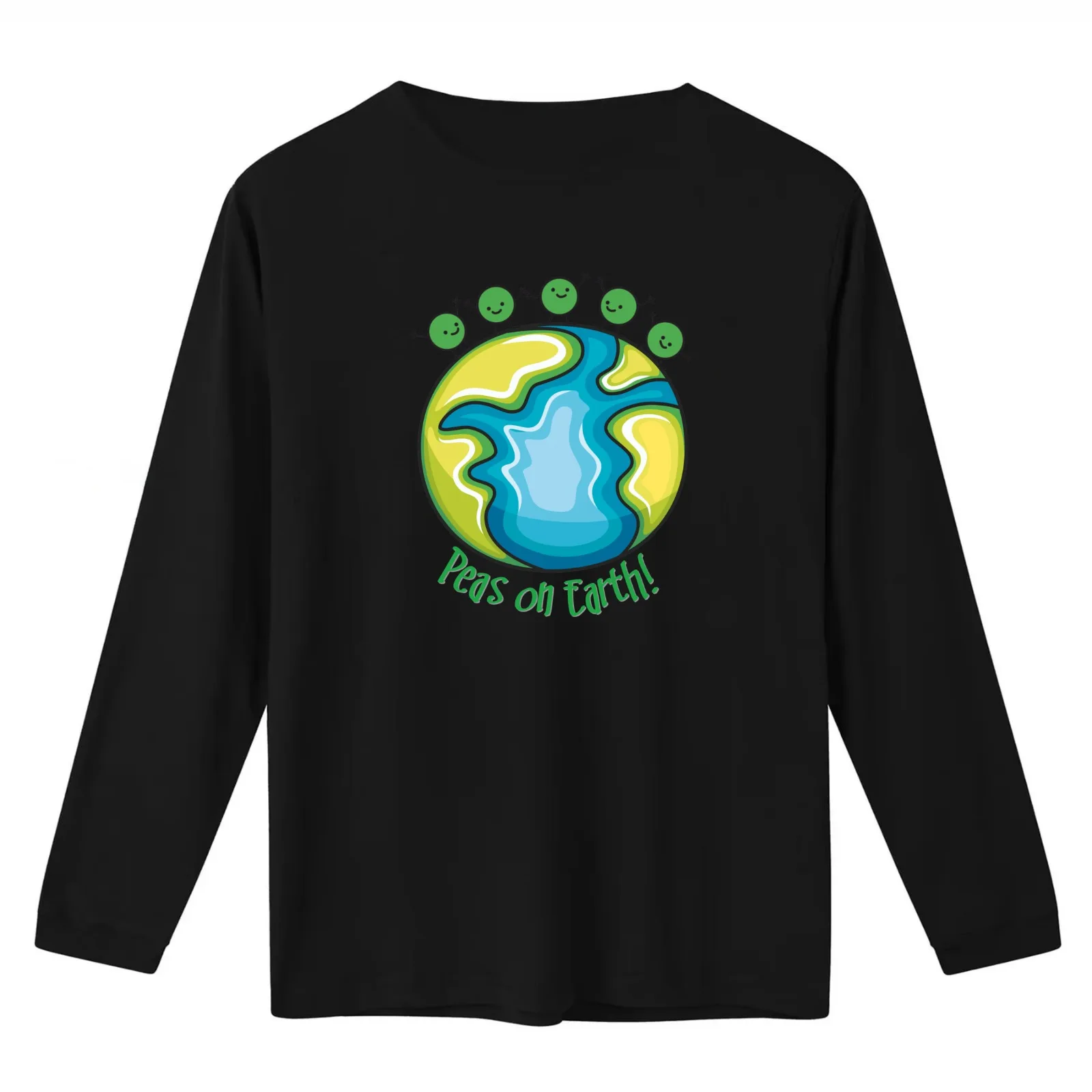 Peas on Earth T-Shirt Summer Casual Cotton Tee Oversized Streetwear Tops Vintage Graphic Print Loose Fit Short Sleeve