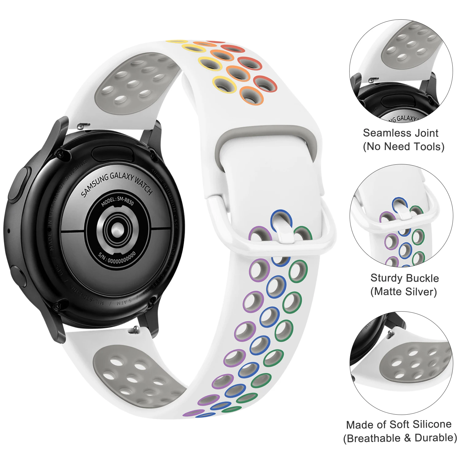 Strap Smartwatch สำหรับ Garmin Venu 2 Plus/Venu Sq Music/Vivomove 3 Band สร้อยข้อมือสำหรับ Forerunner 245เพลง/645เพลง/55สาย